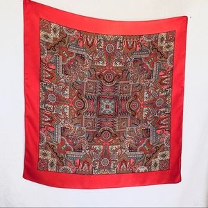 Liberty of London Red Paisley Silk Scarf
